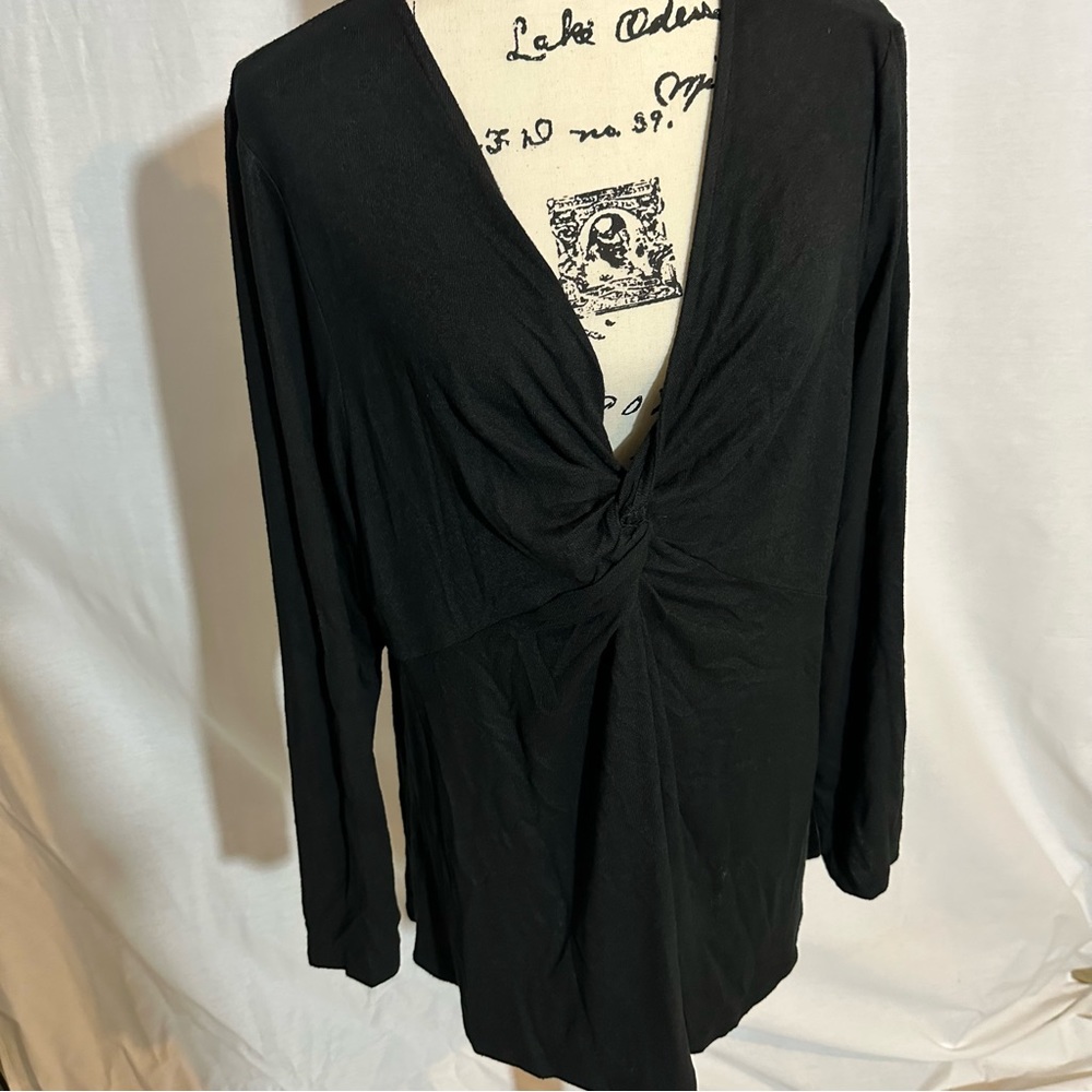 Lane Bryant Knotted Long Sleeve Blouse- NWT